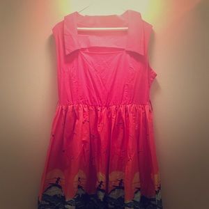 Vintage style surfer girl swing dress